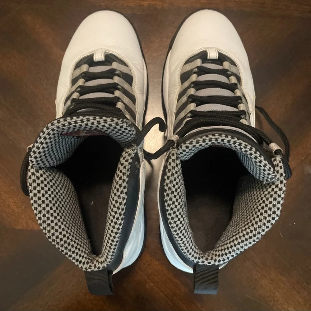 Nike Mens Air Jordan 10 Steel 310805-103 White Basketball Sneakers Size 10.5 - Picture 6 of 8